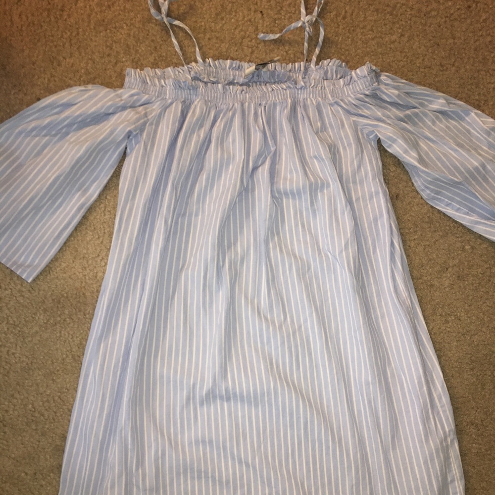 Blue & White striped Forever 21 dress
